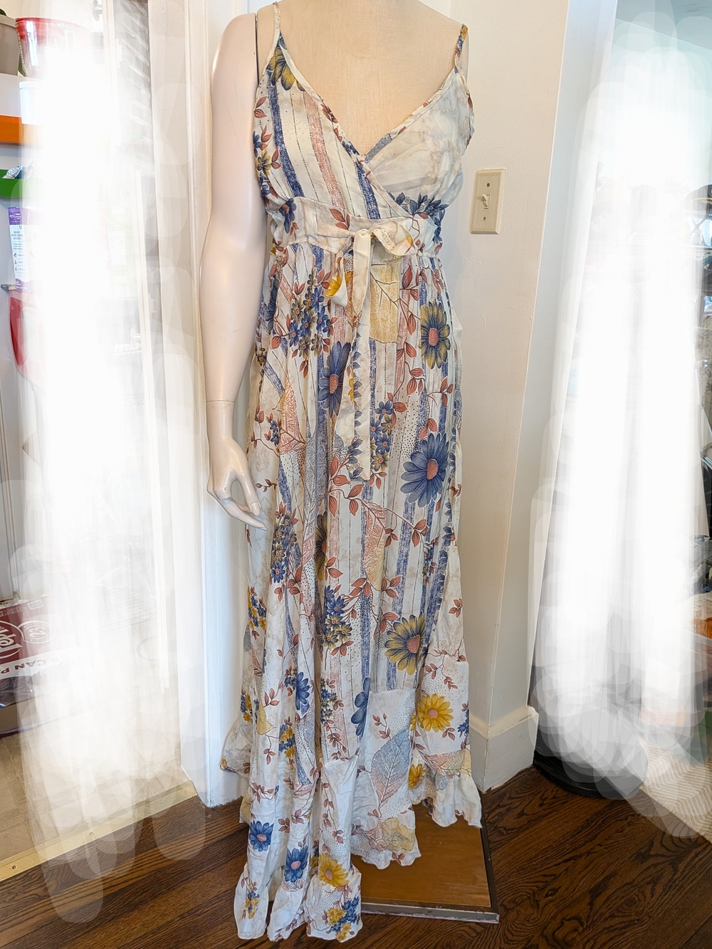 Saree Fabric Maxi Dress
